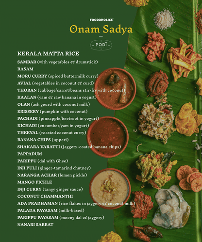 Foodaholics Onam Sadya - 26th August